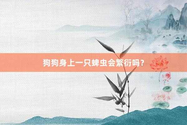 狗狗身上一只蜱虫会繁衍吗?